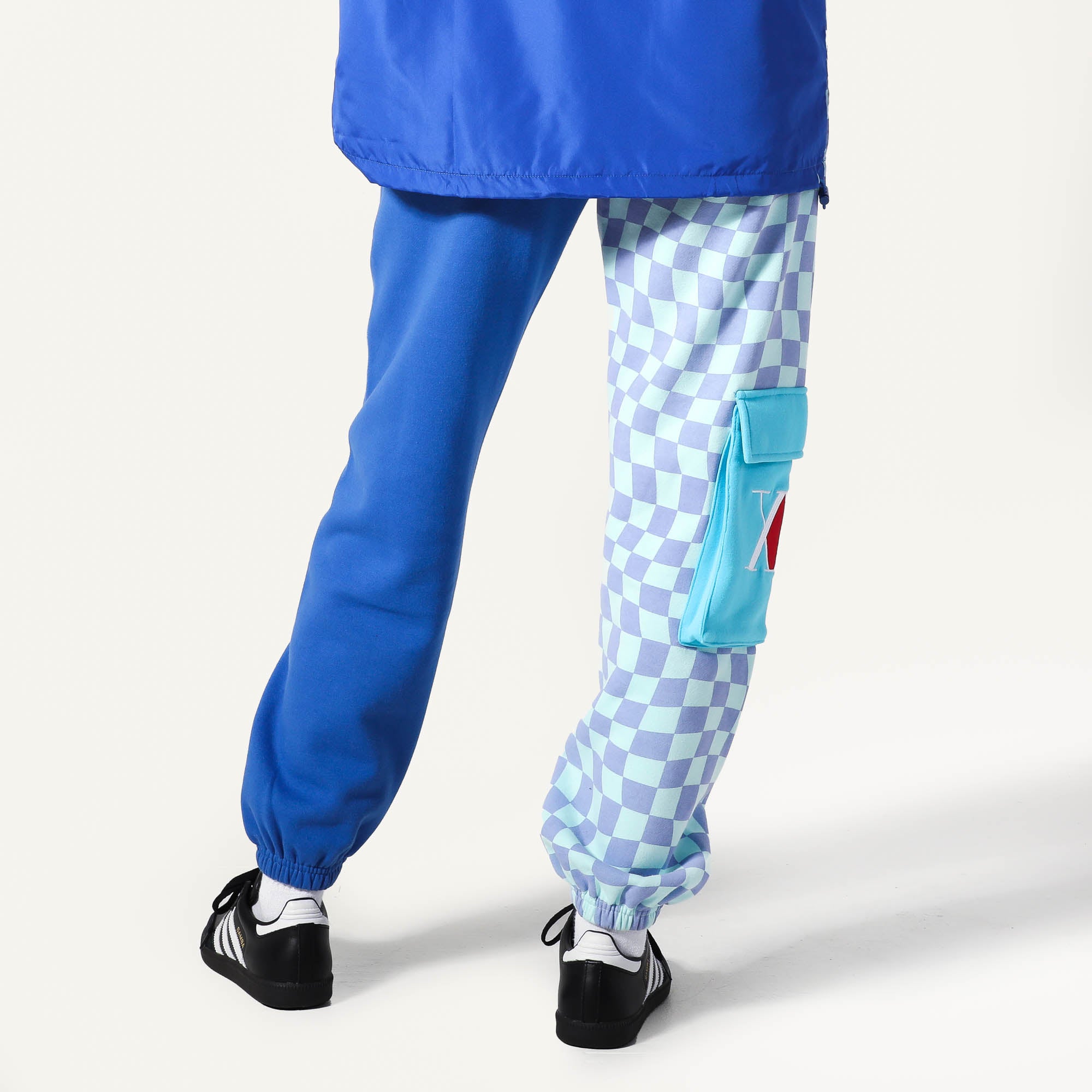 Killua Blue Split Checkered Sweatpants