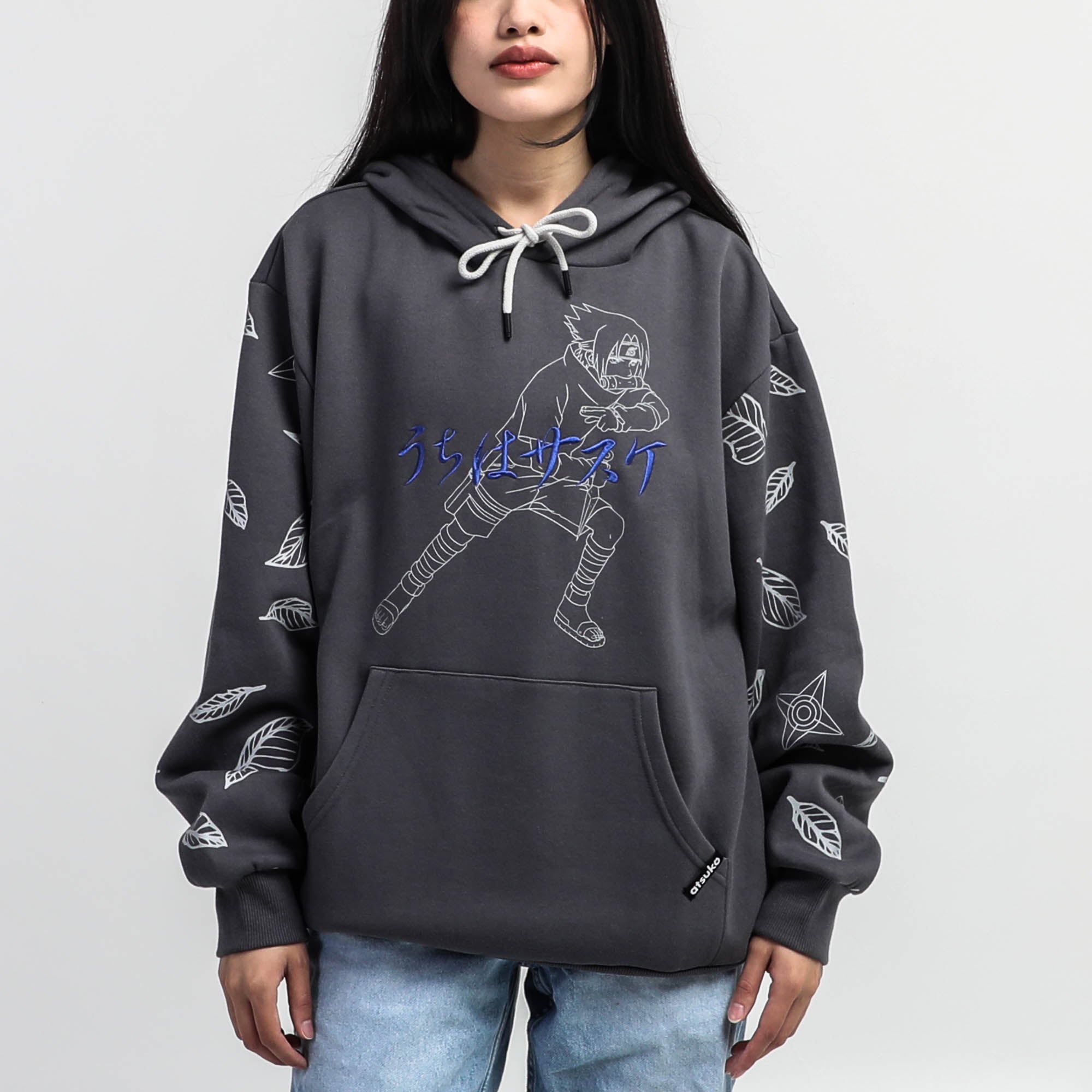 Sasuke Uchiha Grey Hoodie