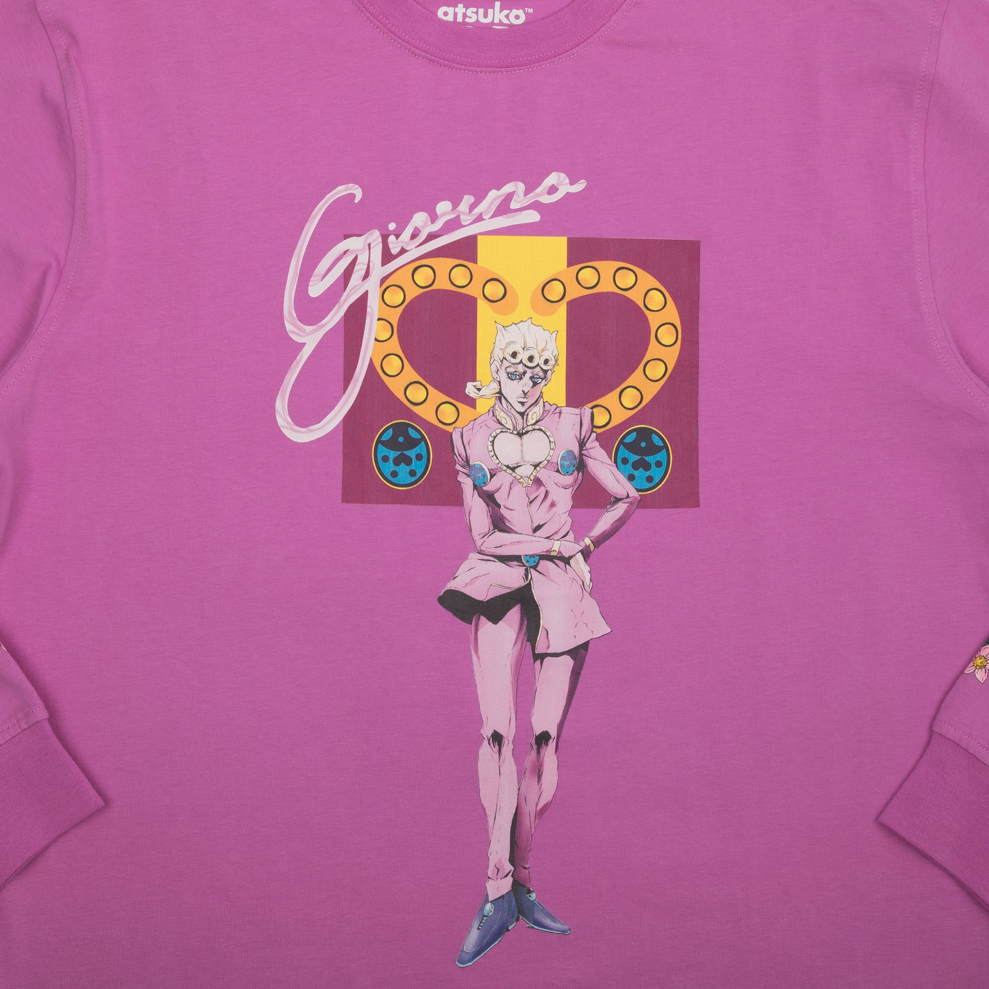 Golden Wind Giorno Floral Pink Long Sleeve