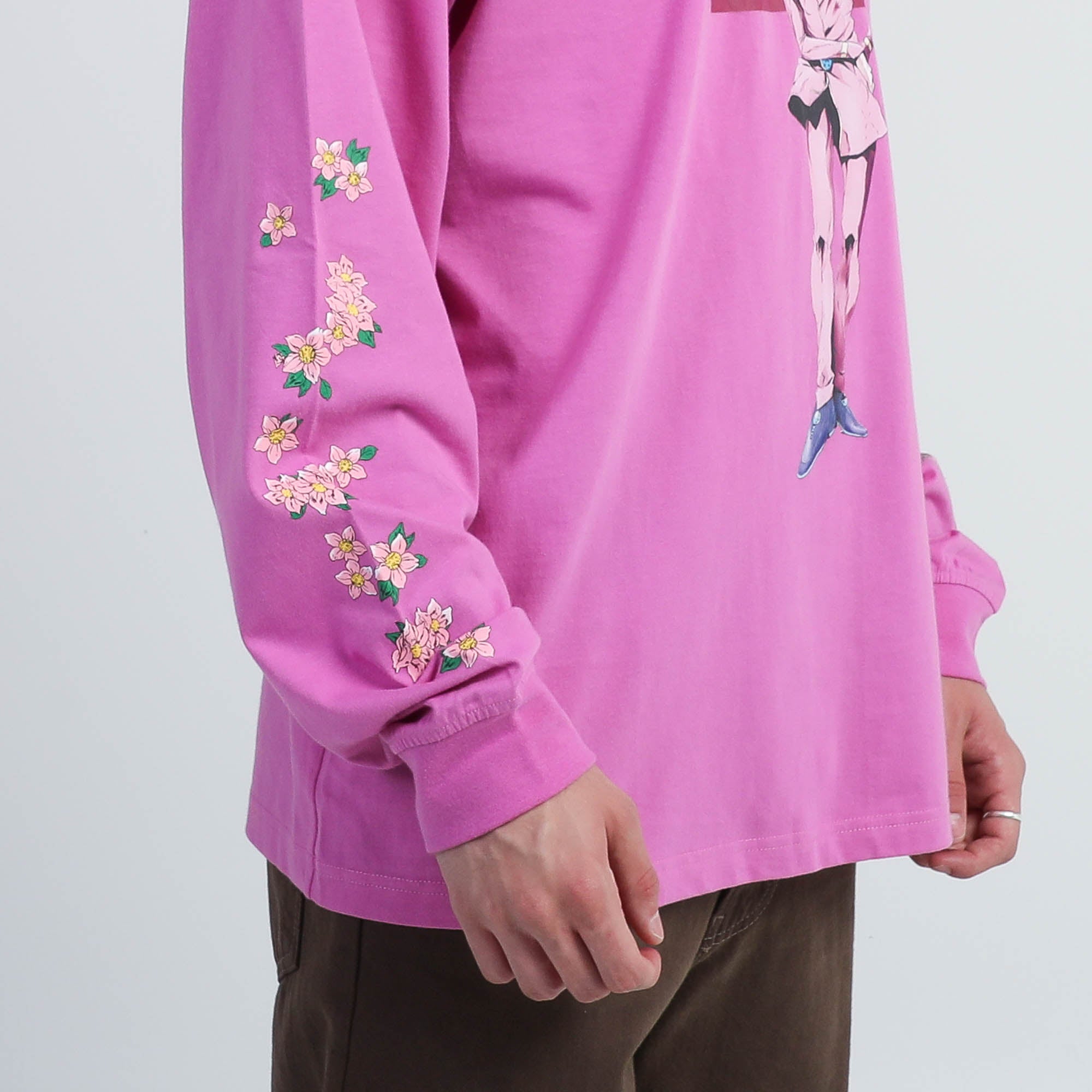 Golden Wind Giorno Floral Pink Long Sleeve