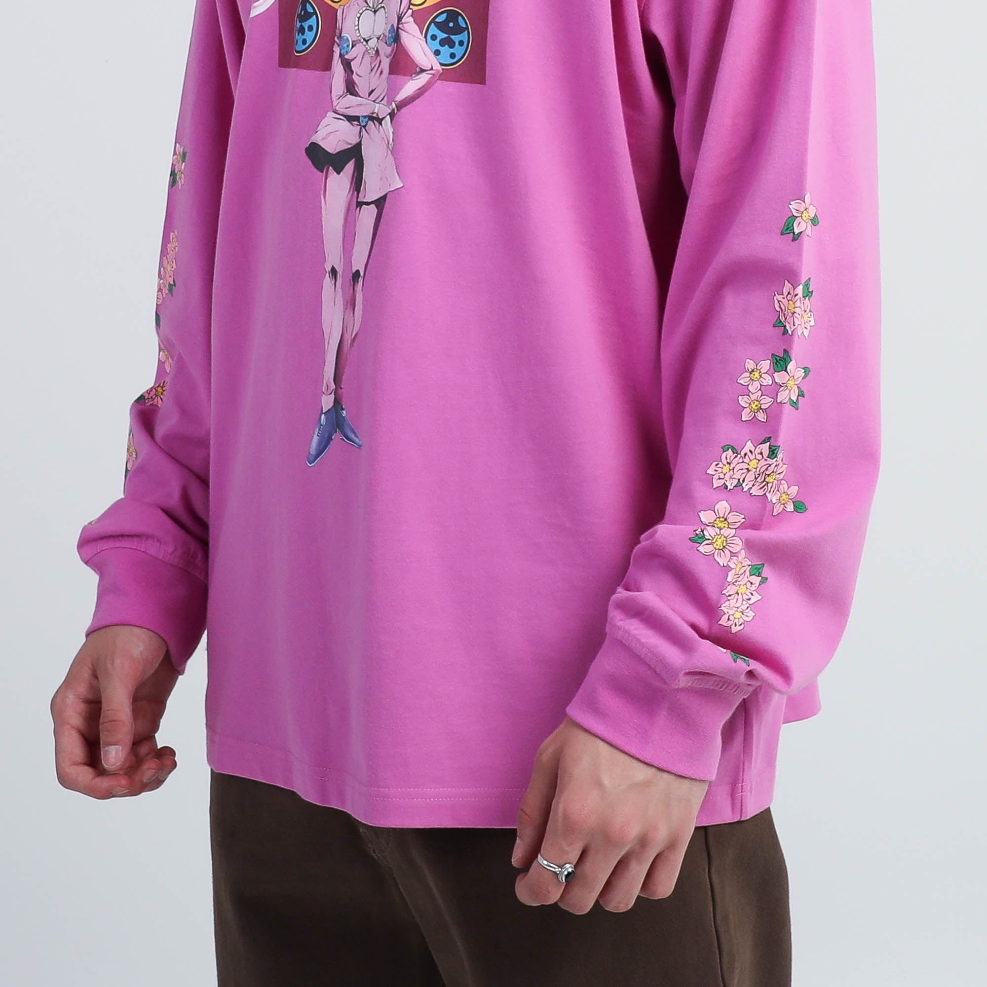 Golden Wind Giorno Floral Pink Long Sleeve