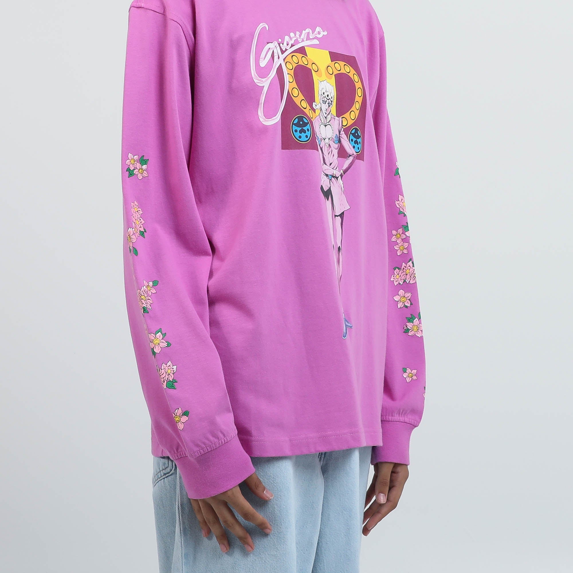 Golden Wind Giorno Floral Pink Long Sleeve