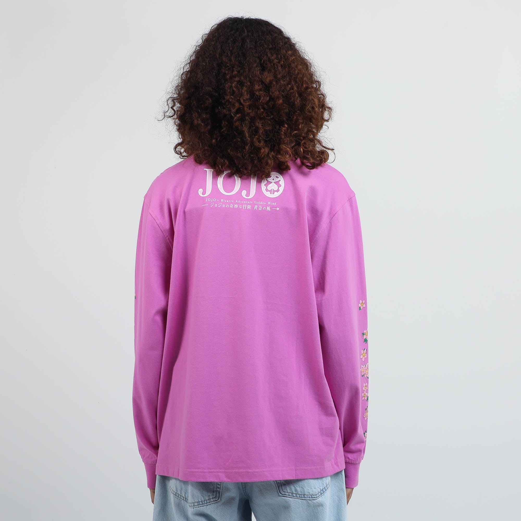 Golden Wind Giorno Floral Pink Long Sleeve