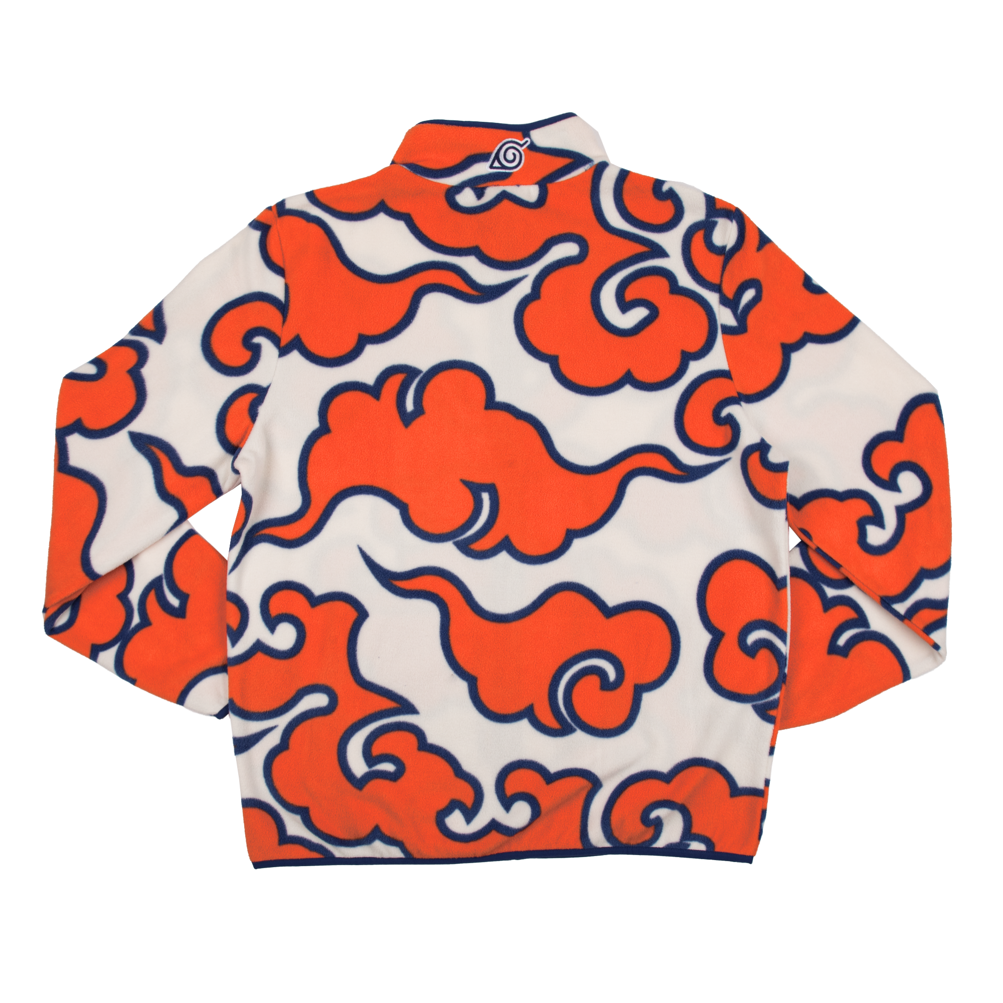 Naruto Orange Clouds Zip-Up Polar Fleece